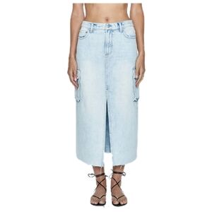 Anthropologie Pistola Women's Mckayla Cargo Demin Midi Skirt Size 26 (4)